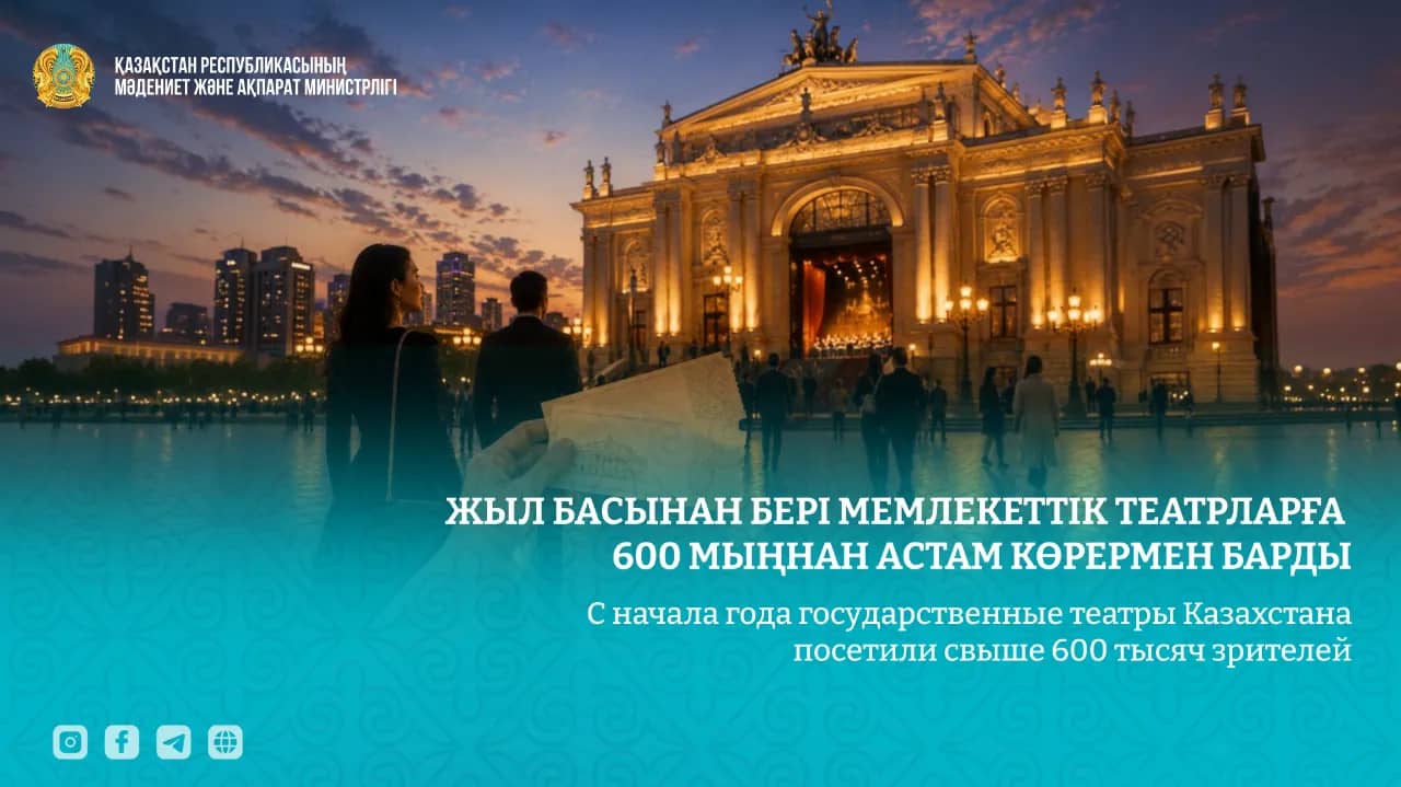 Жыл басынан бері мемлекеттік театрларға 600 мыңнан астам көрермен барды