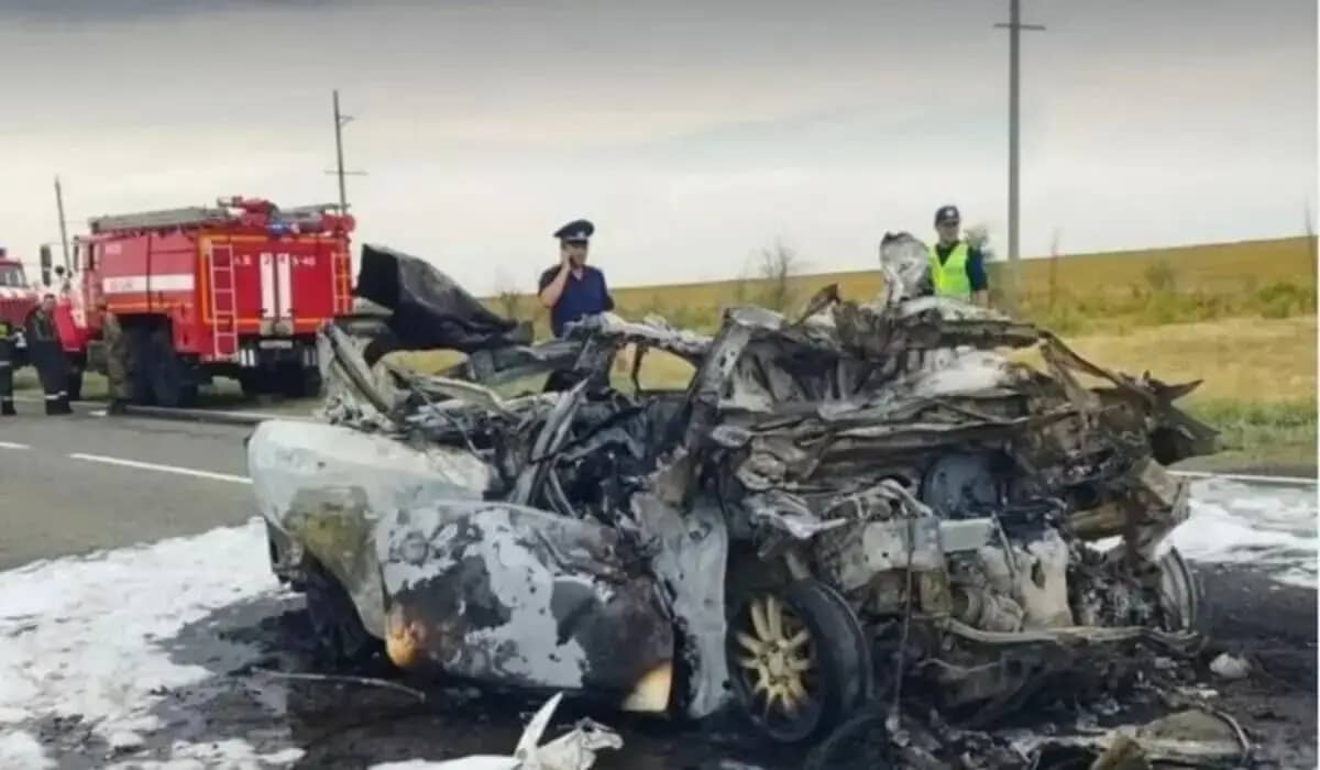 Батыс Қазақстанда жол апатынан төрт адам тірідей жанып кетті 