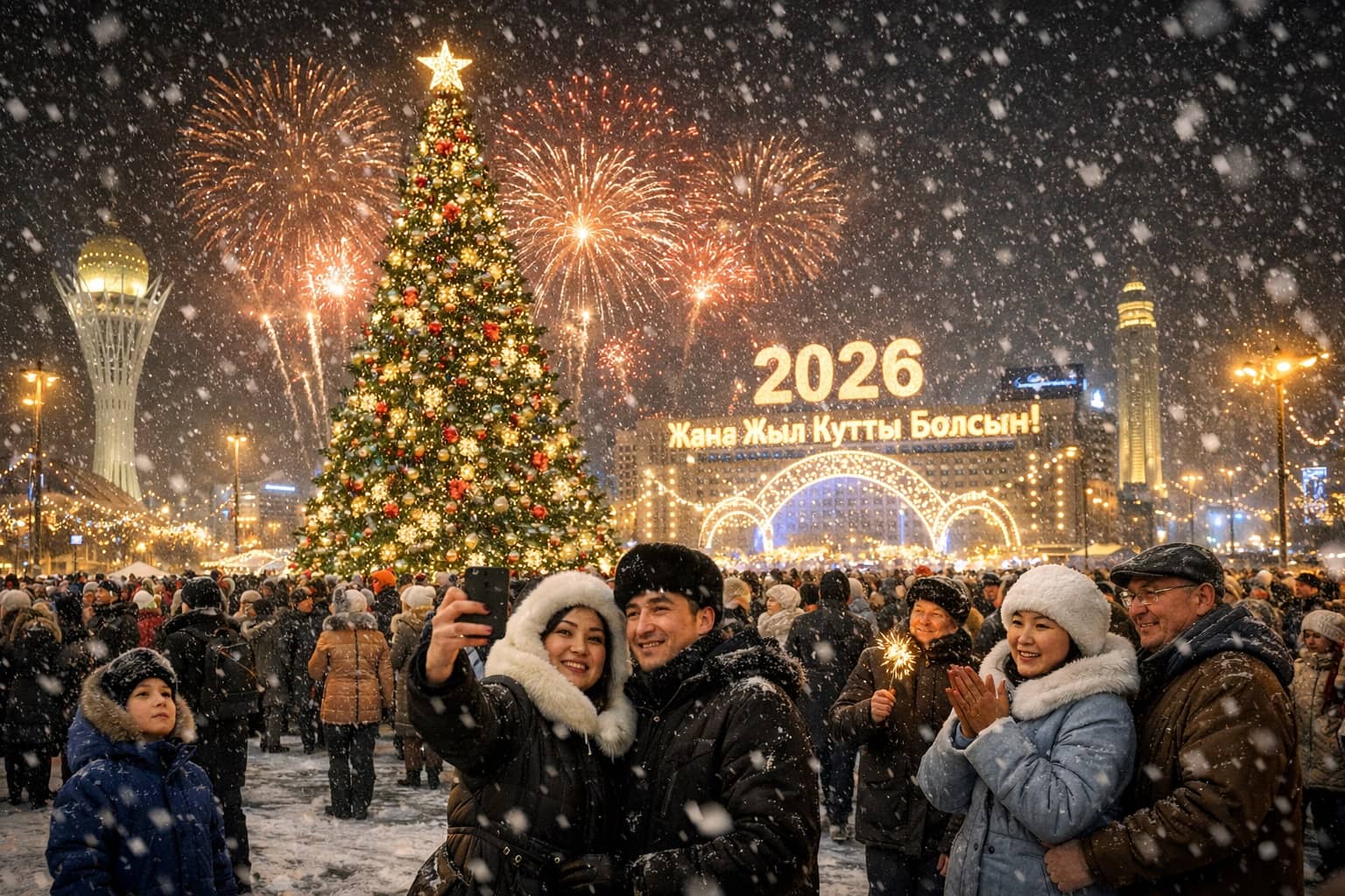 Жаңа жыл – 2026: 31 желтоқсан түні Қазақстанда ауа райы қандай болады?