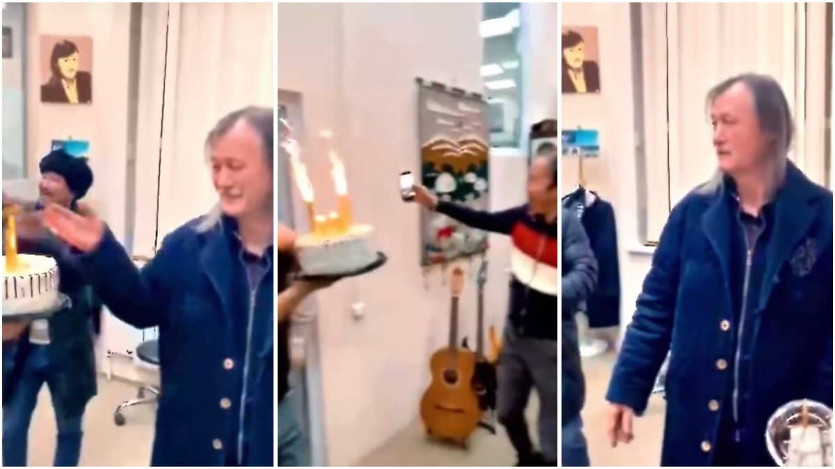 «Шырағымды өшірмеймін»: Ұлықпан Жолдасов туған күніне келген тортты үрлемей қойды