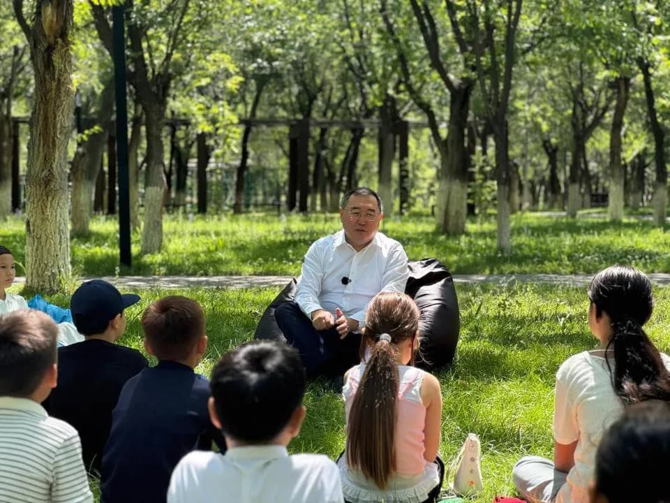 Көк Ту, Елтаңба, Әнұран: Қонаевта балаларға тағылымды кездесу ұйымдастырылды