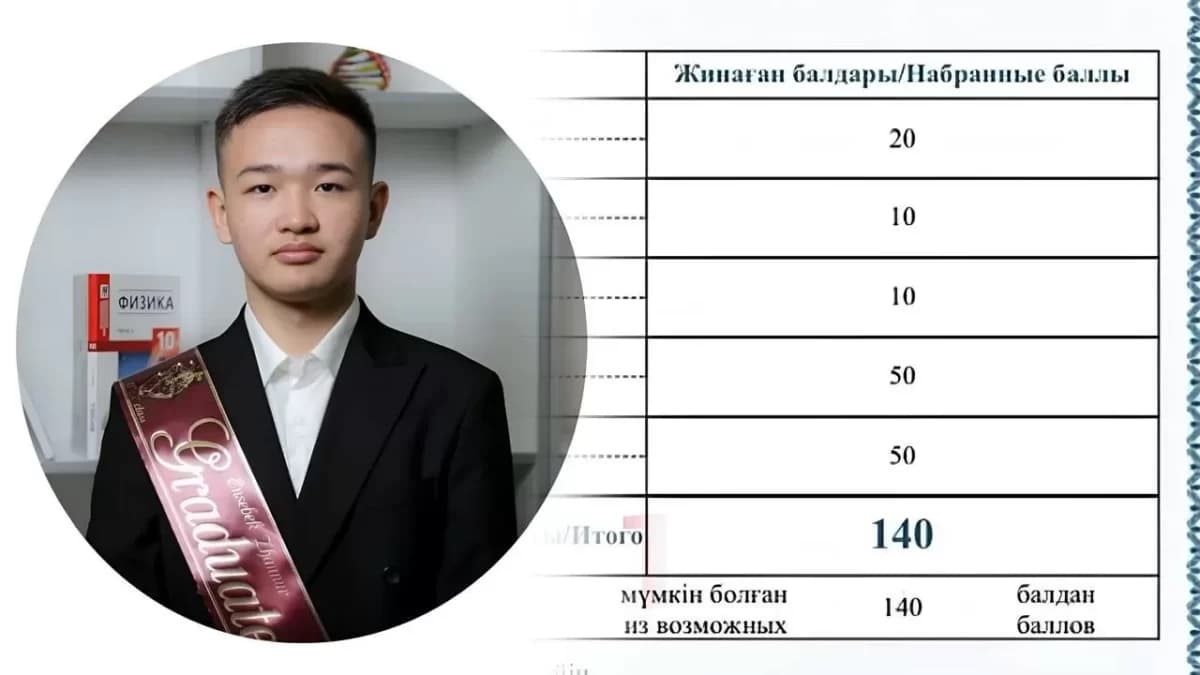 Алматы облысында ауыл мектебінің түлегі 140 балл жинаған