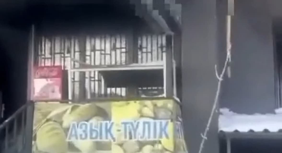 Алматыда азық-түлік дүкені өртеніп, 4 бала құтқарылды