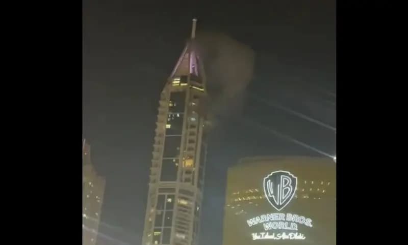 Дубайдағы 23 Marina Tower ғимаратына Ираннын дроны құлады