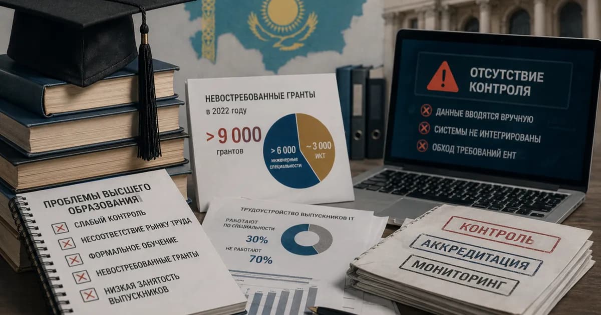 ҰБТ-ны айналып өту тәсілі: аудиторлар жоғары білімдегі олқылықтарды анықтады