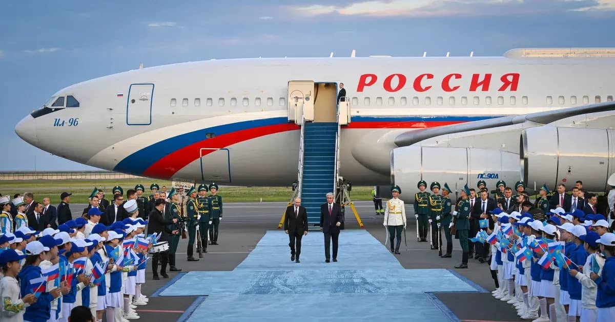 Ресей Президенті Қазақстанға мемлекеттік сапармен келді: Екіжақты қатынастар мен ЕАЭО мәселелері талқыланады