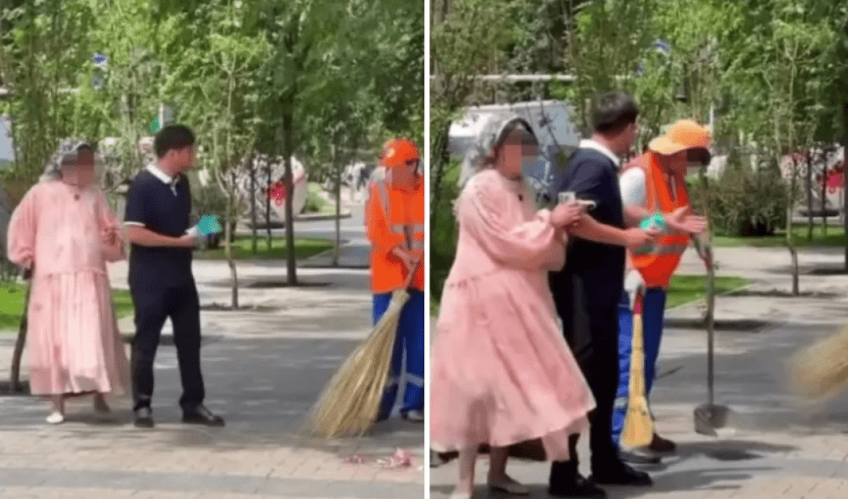 Алматыда "әлеуметтік эксперимент" кезінде еңбек адамына тіл тигізген азамат 10 тәулікке қамалды