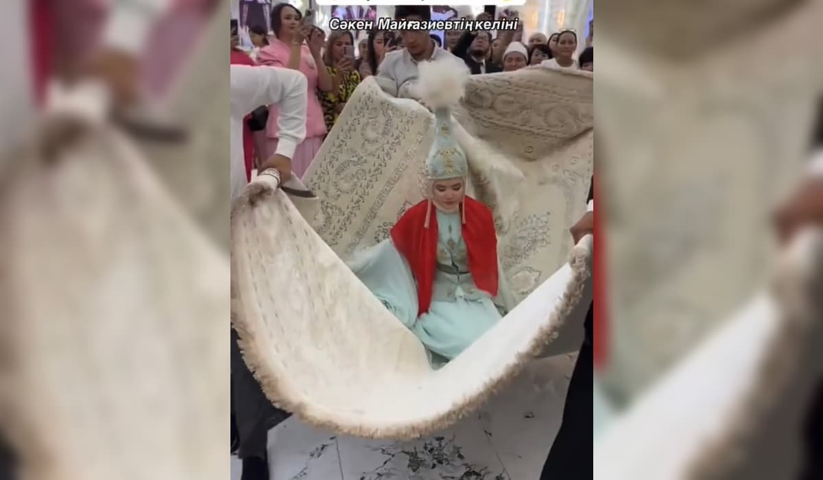Қызын кілемге салып, ұзатқан Сәкен Майғазиевтің құдалары сынға қалды