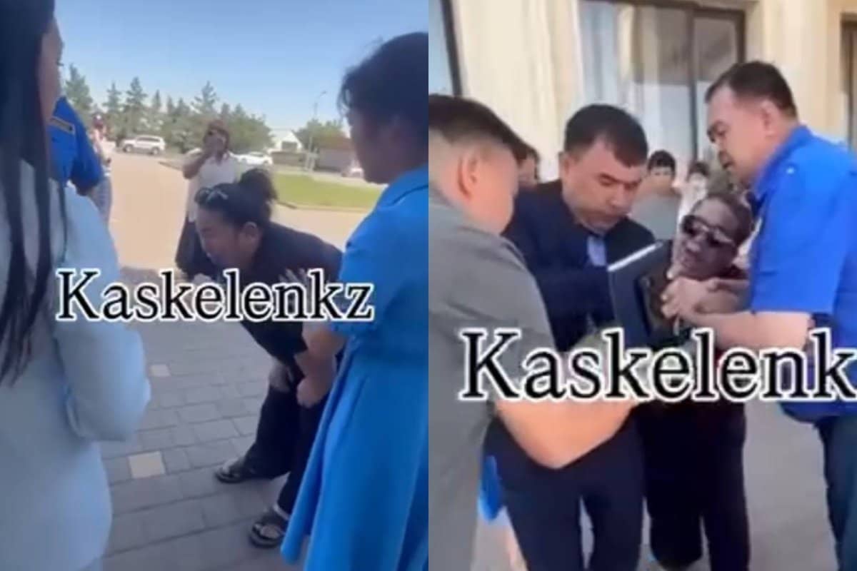 Қаскелеңде көпбалалы ана әкімдік алдында өз-өзін өртемек болды