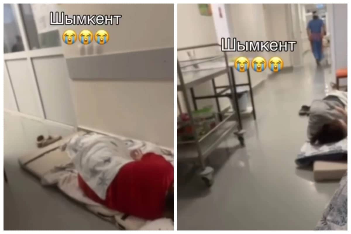 «Тек матрас пен жастық берген»: Шымкенттегі ауруханалардың бірінде орын жетіспей, науқастар дәлізде жатқызған