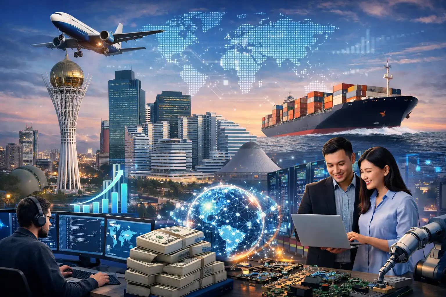 Қазақстан технологиялардың таза экспортеріне айналды: 2025 жылы IT-қызметтер экспорты 1,1 млрд доллардан асты.