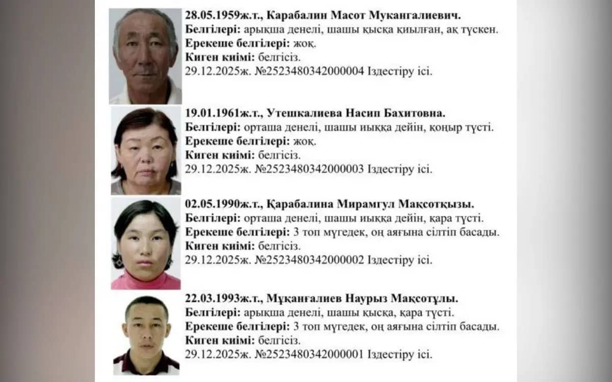 Өлім хронологиясы: Жангельдинде отбасының қаза болу жағдайлары анықталды